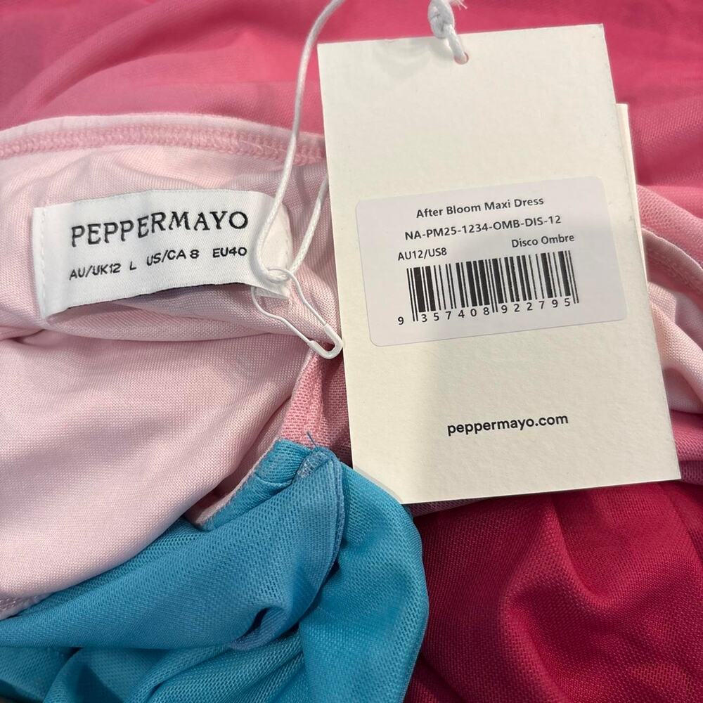 Peppermayo After Bloom Maxi Dress in Disco Ombre. Size 8 - Picture 6 of 6
